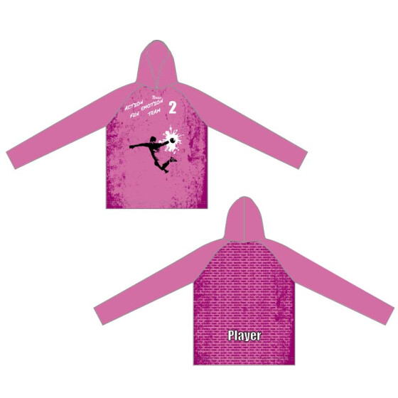 Action-Fun-Emotion-Team Hoodie Flash pink