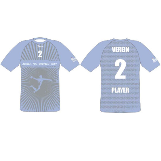Action-Fun-Emotion-Team Shirt Stella hellblau
