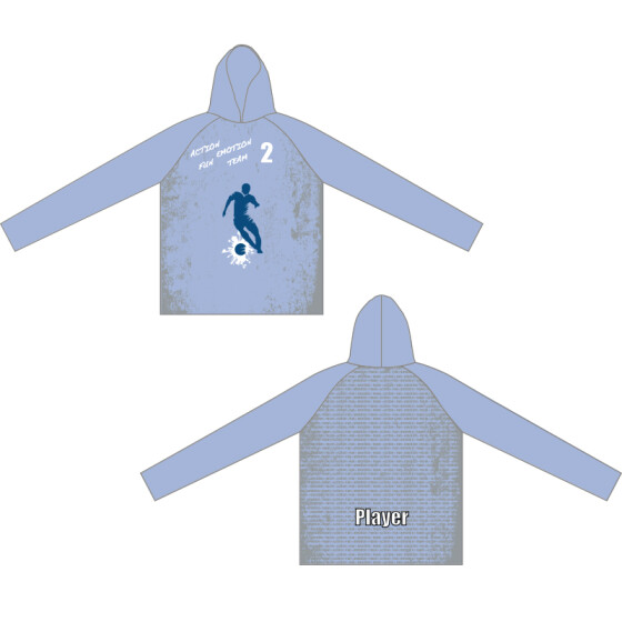 Action-Fun-Emotion-Team Hoodie Flash hellblau