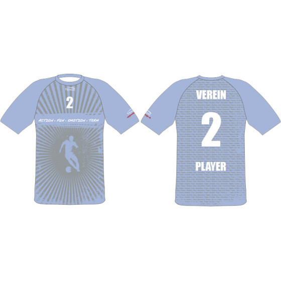 Action-Fun-Emotion-Team Shirt Stella hellblau
