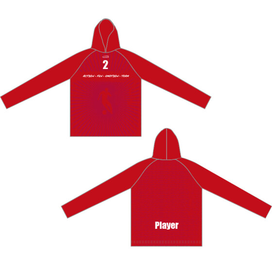 Action-Fun-Emotion-Team Hoodie Stella rot