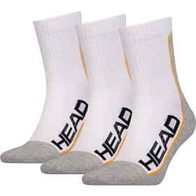 Head Stripe Crew Socks 3P Unisex white/grey 39-42