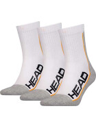 Head Performance Crew Socks 3P Unisex white/grey 39-42