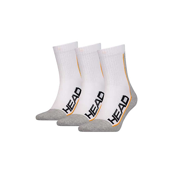 Head Performance Crew Socks 3P Unisex white/grey 43-46