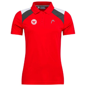 Head Club Tech Polo Women red inkl.TC Wilmersdorf-Logo