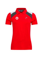 Head Club Tech Polo Women red inkl.TC Wilmersdorf-Logo