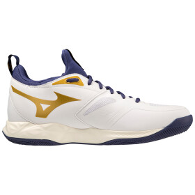 Mizuno Wave Dimension white/blue ribbon/gold