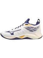 Mizuno Wave Dimension white/blue ribbon/gold