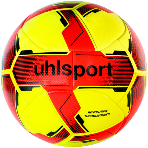 uhlsport Revolution Thermobonded Fussball fluo gelb/fluo orange/schwarz Gr. 5