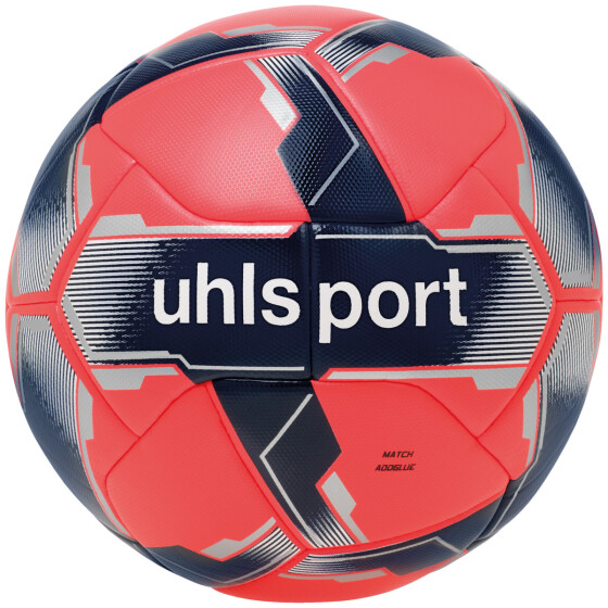 uhlsport Match Addglue Revolution Fussball fluo rot/marine/silber Gr. 5