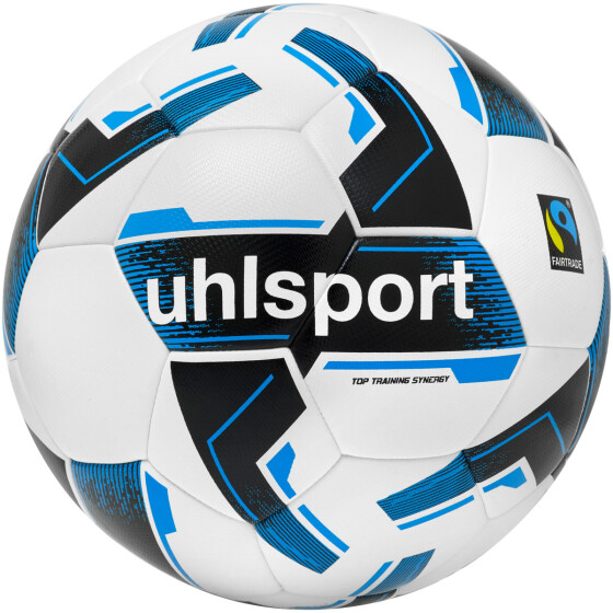 uhlsport Top Training Synergy Faitrade Fussball wei&szlig;/schwarz/blau
