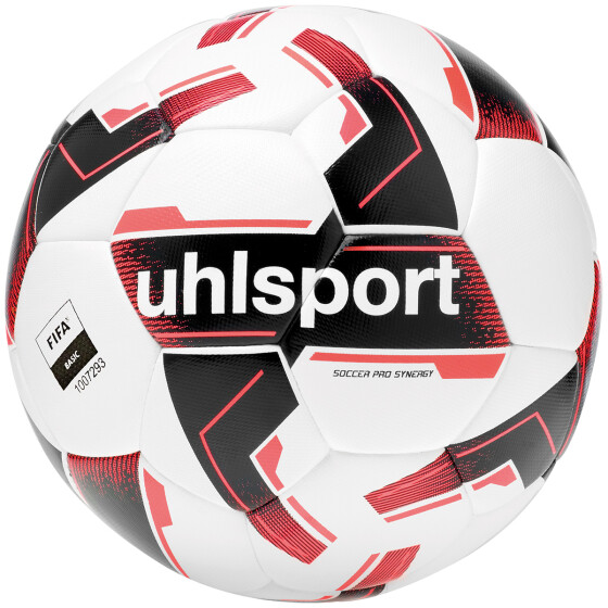 uhlsport Soccer Pro Synergy Fussball wei&szlig;/schwarz/fluo rot Gr. 4