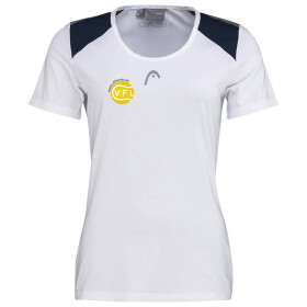 Head Club Tech T-Shirt Women white/navy inkl. Logo VfL Kamen