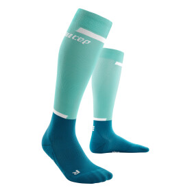 CEP The Run Compression Socks tall ocean/petrol Men