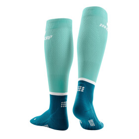 CEP The Run Compression Socks tall ocean/petrol Men