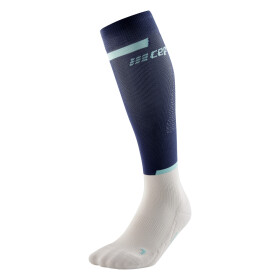 CEP The Run Compression Socks tall blue/off white Men