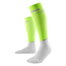 CEP The Run Compression Socks tall green/white Women