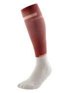 CEP The Run Compression Socks tall red/off white Women