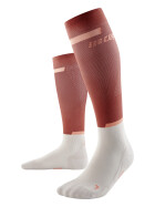 CEP The Run Compression Socks tall red/off white Women