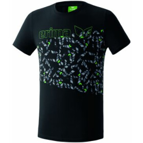 Erima Stylo-Mylo T-Shirt / schwarz-anthrazit-green