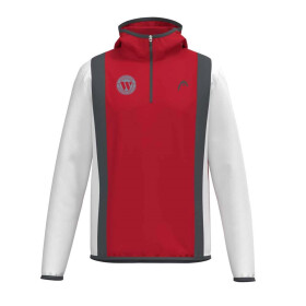 Head Club 25 Tech Hoodie Men red/white incl. TC...