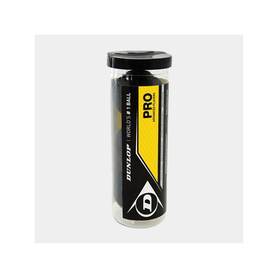Pro Squash Ball 3Ball Tube - Double Yellow Dot