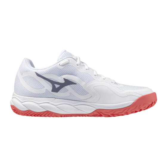 MIZUNO SHOE WAVE ENFORCE COURT CC WOS White/Pinkesque/Barbados Cherry