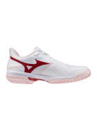 MIZUNO SHOE WAVE EXCEED COURT CC WOS White/Pinkesque/Barbados Cherry