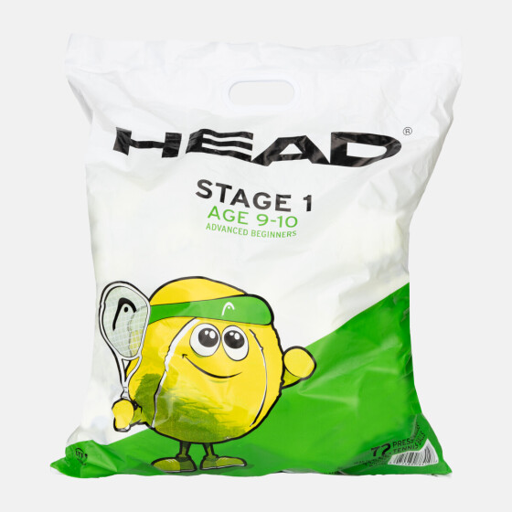 HEAD STAGE 1 Green 72 Tennisbälle
