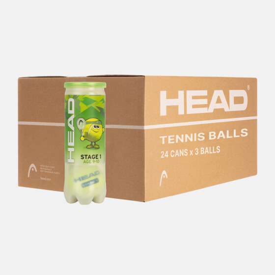 HEAD STAGE 2 GREEN Karton – 16 x 3 Tennisbälle