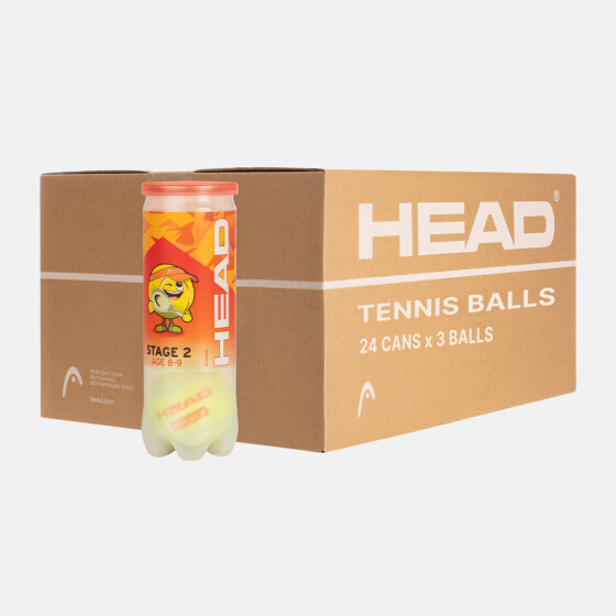 HEAD STAGE 2 ORANGE Karton – 16 x 3 Tennisbälle